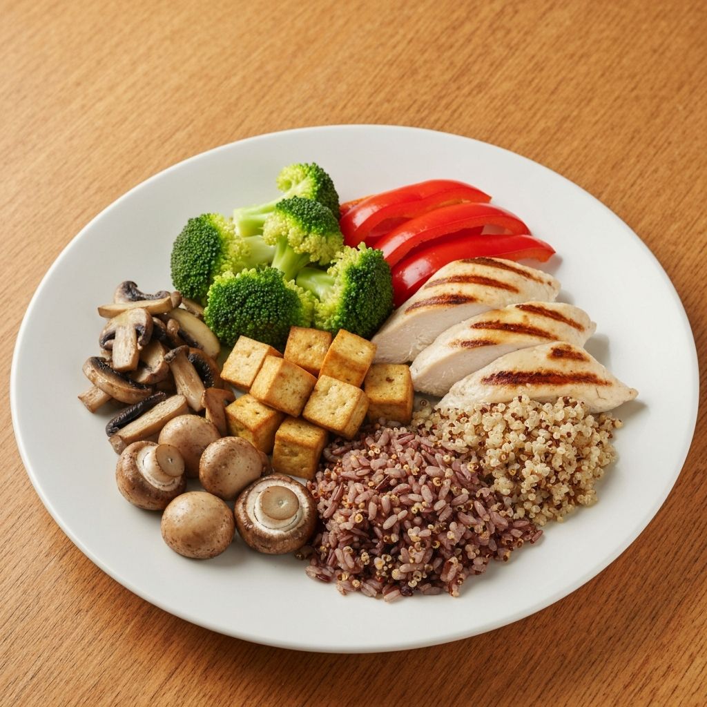 Ausgewogene, gut vorbereitete Mahlzeit